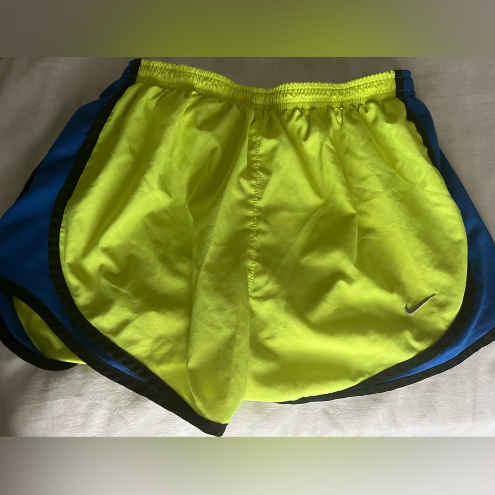 Nike Dri-fit neon yellow-blue shorts
